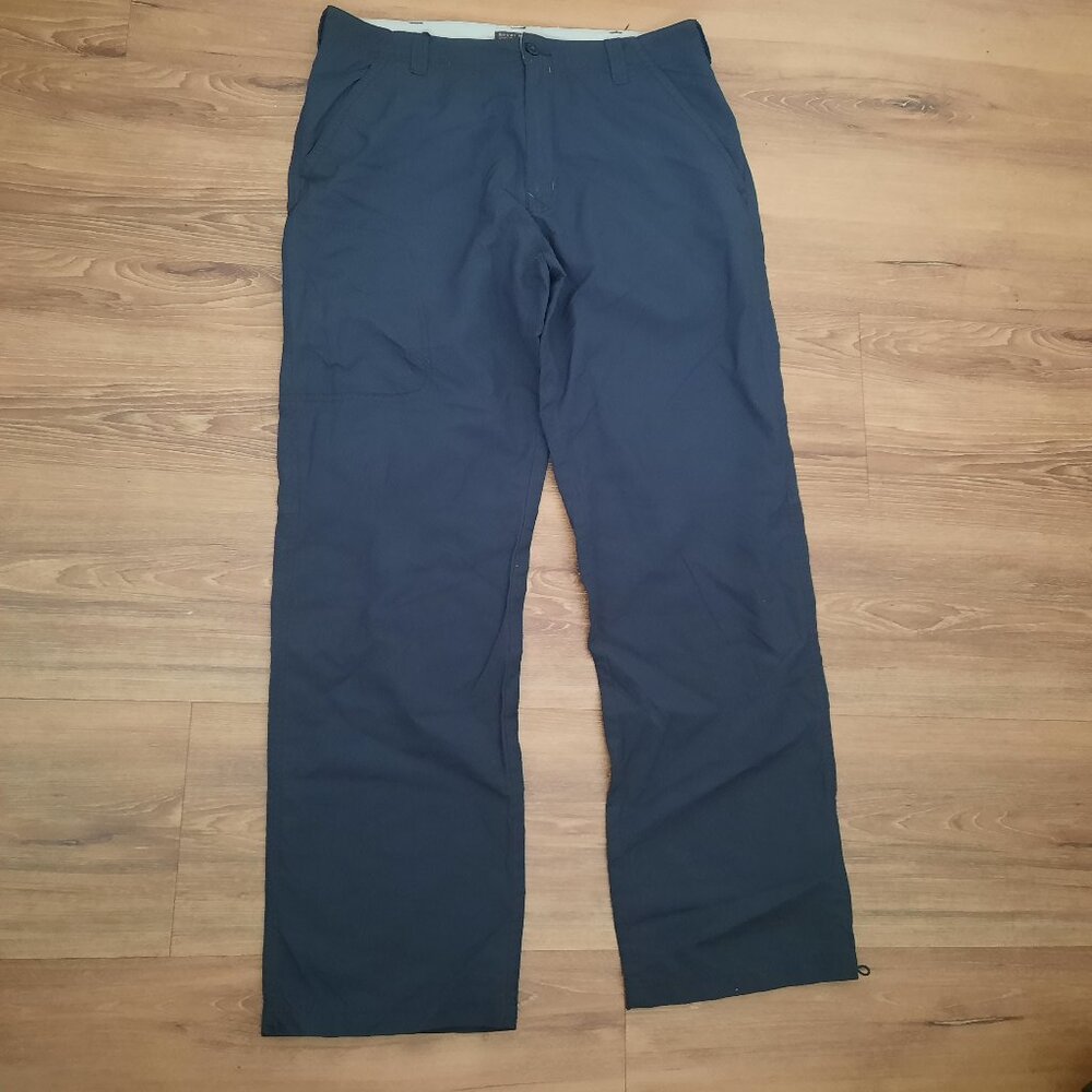 Royal Robbins Mens Pants 34x32  Black Khaki Hiking Outdoor Nylon Pockets‎